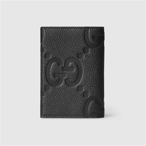 gucci reisepasshülle|Jumbo GG passport case in Black Leather .